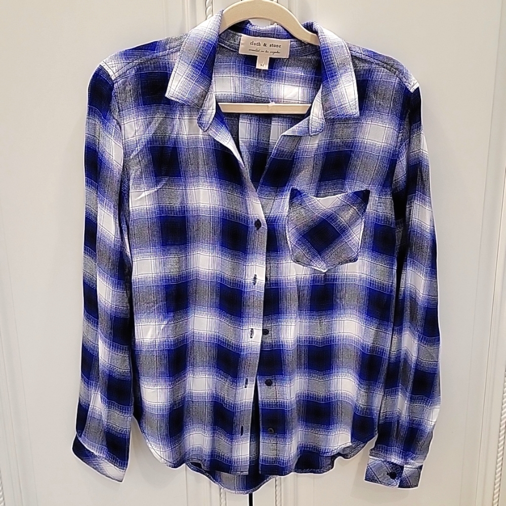 Long Sleeve Flannel Top - NWOT!